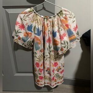 Fábula (FARM Rio for Kids) White Floral Dress for Girls - Size: 4 years